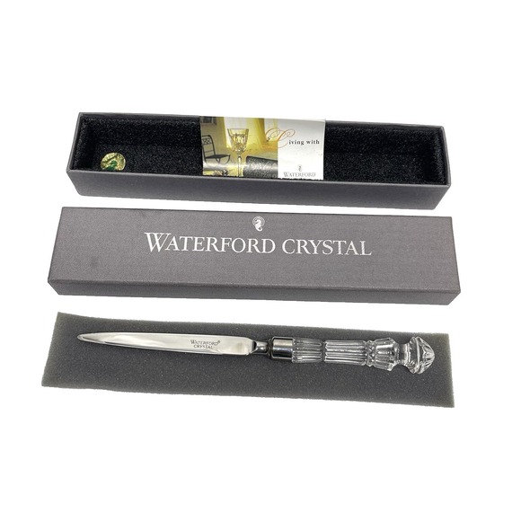 Vintage 1995 Waterford Crystal Limited Lismore Letter Opener Stainless Blade